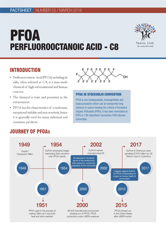 Factsheet 55 on Perfluorooctanoic acid C8 PFOA