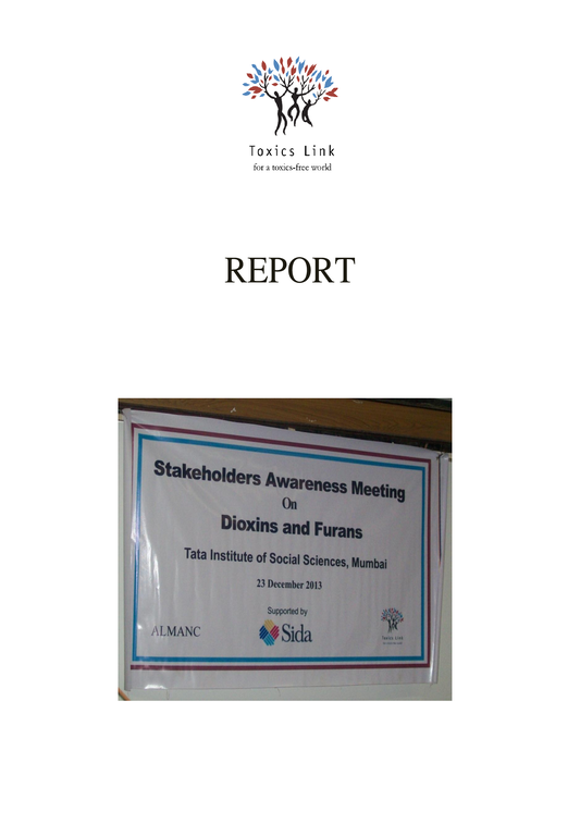 Report on Stakeholders Awarness Meeting on Dioxins Furans