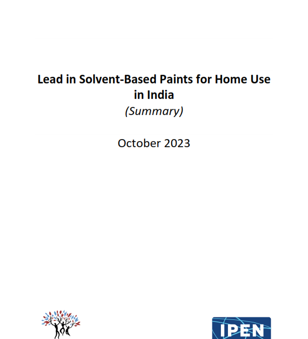 Lead in Solvent-Based Paints for Home Use in India