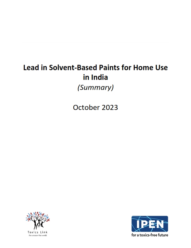 Lead in Solvent-Based Paints for Home Use in India